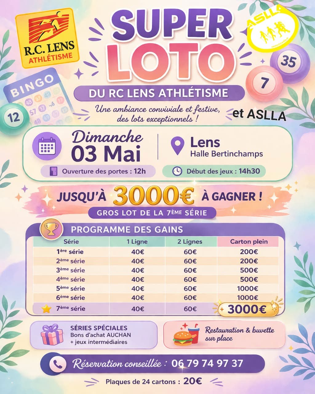 Lire la suite à propos de l’article Super LOTO du RC lens Athlétisme